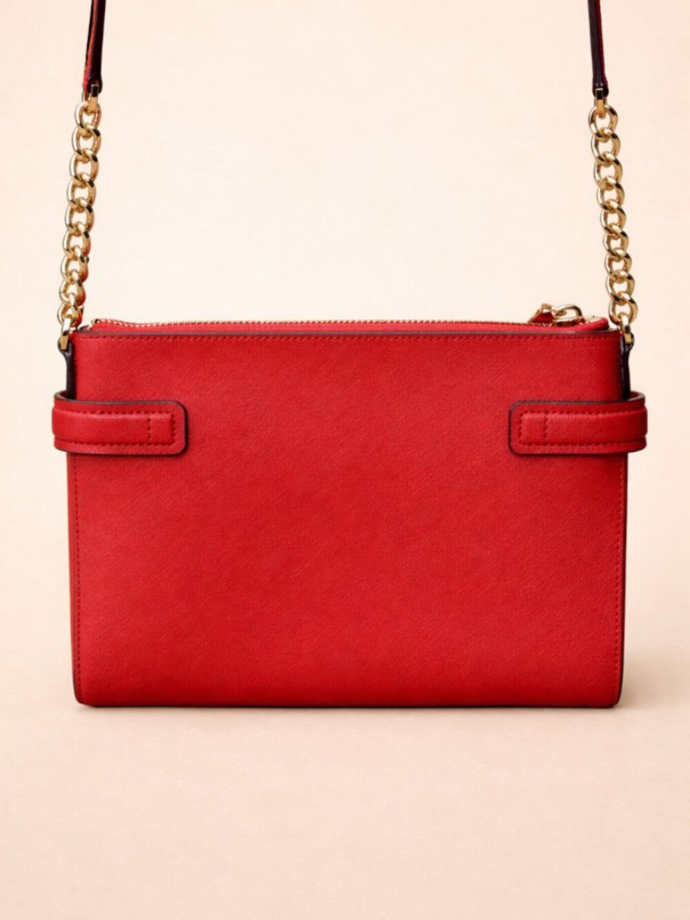Michael Michael Kors Karla Crossbody Cherry Red Saffiano Leather NWOT - Picture 6 of 10